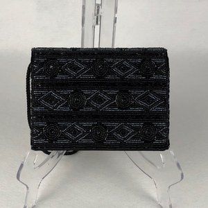💐2 for $15 NWOT Black/Silver Beaded Evening Bag